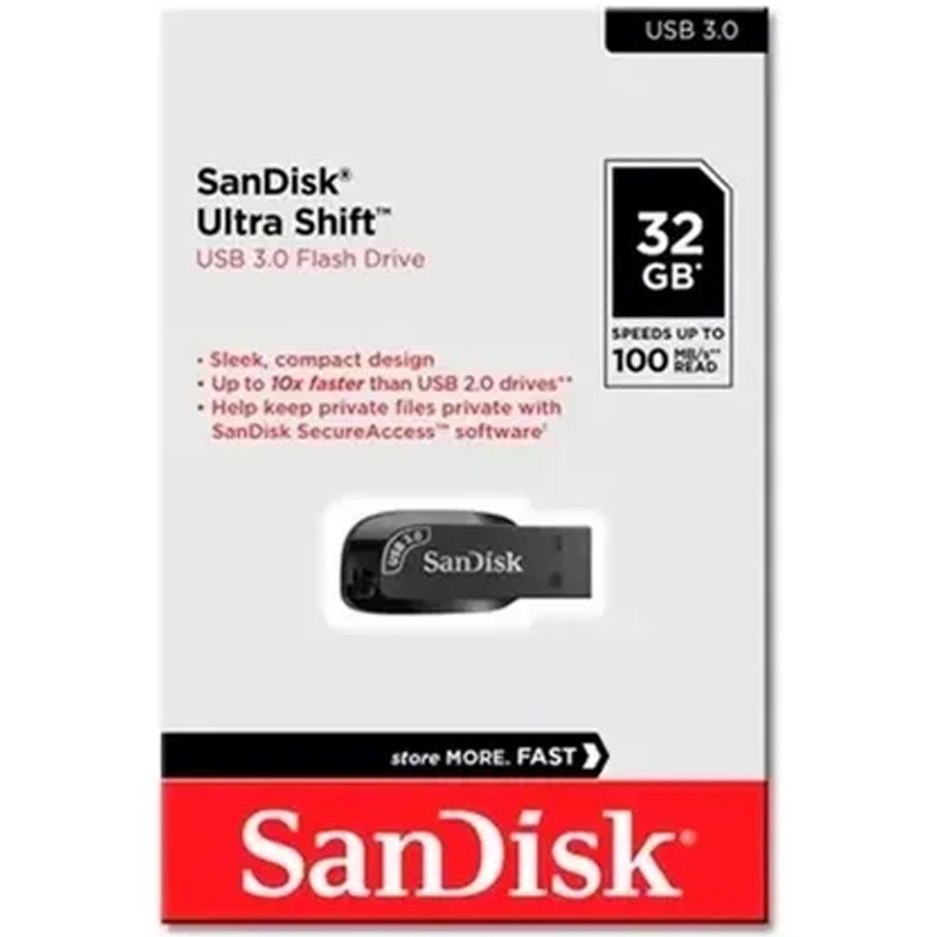 Pendrive SanDisk 32gb Ultra Shift Negro